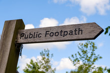 Public Footpath Sign - Wonersh Surrey UK