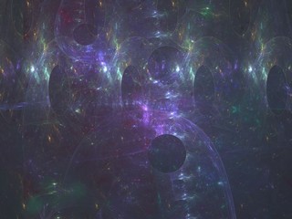 Wall Mural - Abstract future nebula background. colored banner. Fractal artwork for creative graphic design environment big size
