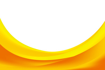 Fototapete - Abstract Blurry Smooth Bright Yellow Orange Curve Gradient Background Design, Soft Yellow Orange Background Template Vector