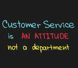 Fototapeta Młodzieżowe - Customer Service quote in colors for business