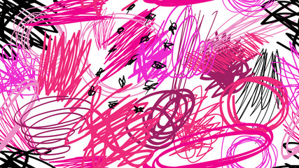 Wall Mural - seamless pink bright pattern. vector illustration. summer design. bright hand painted art. seamless 