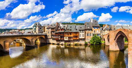 Wall Mural - Espalion - one of the most beautiful villages of France (Aveyron)