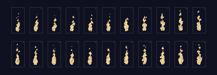 Wall Mural - dust animation sprite sheet or animation frames icons. Use in game, motion graphic, animation or something else. Vector illustration.