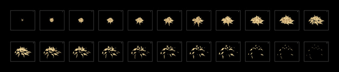 Dust blast effect. dust explosion effect for animation. Effect for game design, motion graphic, animation or something else