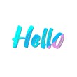 © WICHAN SHOP - Hello lettering font Modern calligraphy Hello hand writing Illustration design for element, greeting cards, posters