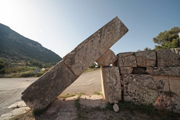 Panoramic view of the Arcadia Gate ,Peloponnese,Greece