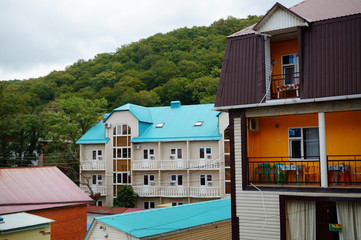 Wall Mural - houses on the river