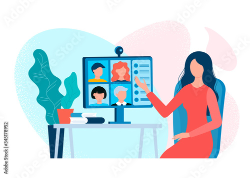 Photo Home office, web conference