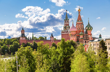 Poster - Moscow Kremlin and Cathedral of Vasily Blessed