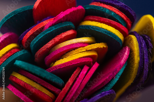 Fotomural Closeup view of Colourful Ice cream sticks making background