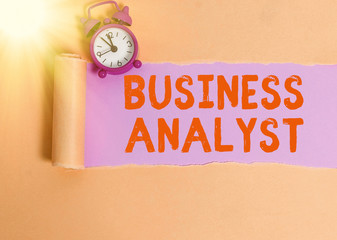 Fototapete - Handwriting text writing Business Analyst. Conceptual photo someone who analyzes big organization or website domain