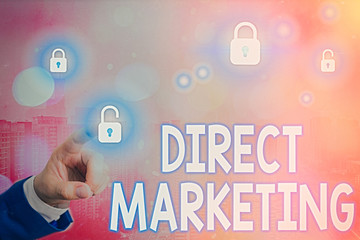 Poster - text sign showing direct marketing. business photo text business of selling products or services to 