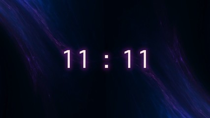 Wall Mural - inscription number 11: 11 on the galaxy background. numbers are the universal language offered by th