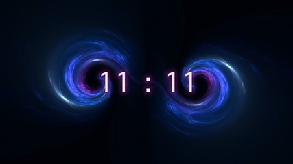 Wall Mural - inscription number 11: 11 on the galaxy background. numbers are the universal language offered by th