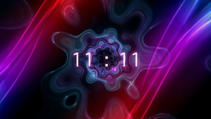 Wall Mural - inscription number 11: 11 on the galaxy background. numbers are the universal language offered by th