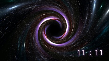 Wall Mural - inscription number 11: 11 on the galaxy background. numbers are the universal language offered by th