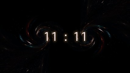 Wall Mural - inscription number 11: 11 on the galaxy background. numbers are the universal language offered by th
