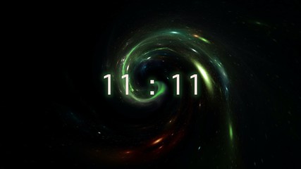 Wall Mural - inscription number 11: 11 on the galaxy background. numbers are the universal language offered by th