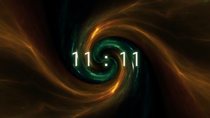 Wall Mural - inscription number 11: 11 on the galaxy background. numbers are the universal language offered by th