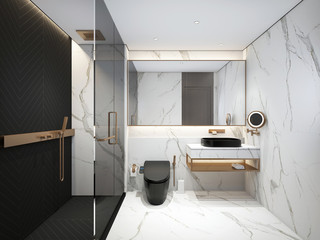 3D rendering of a Bathroom interior