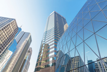 Poster - Exterior of high rise office building in downtown of Hong Kong city