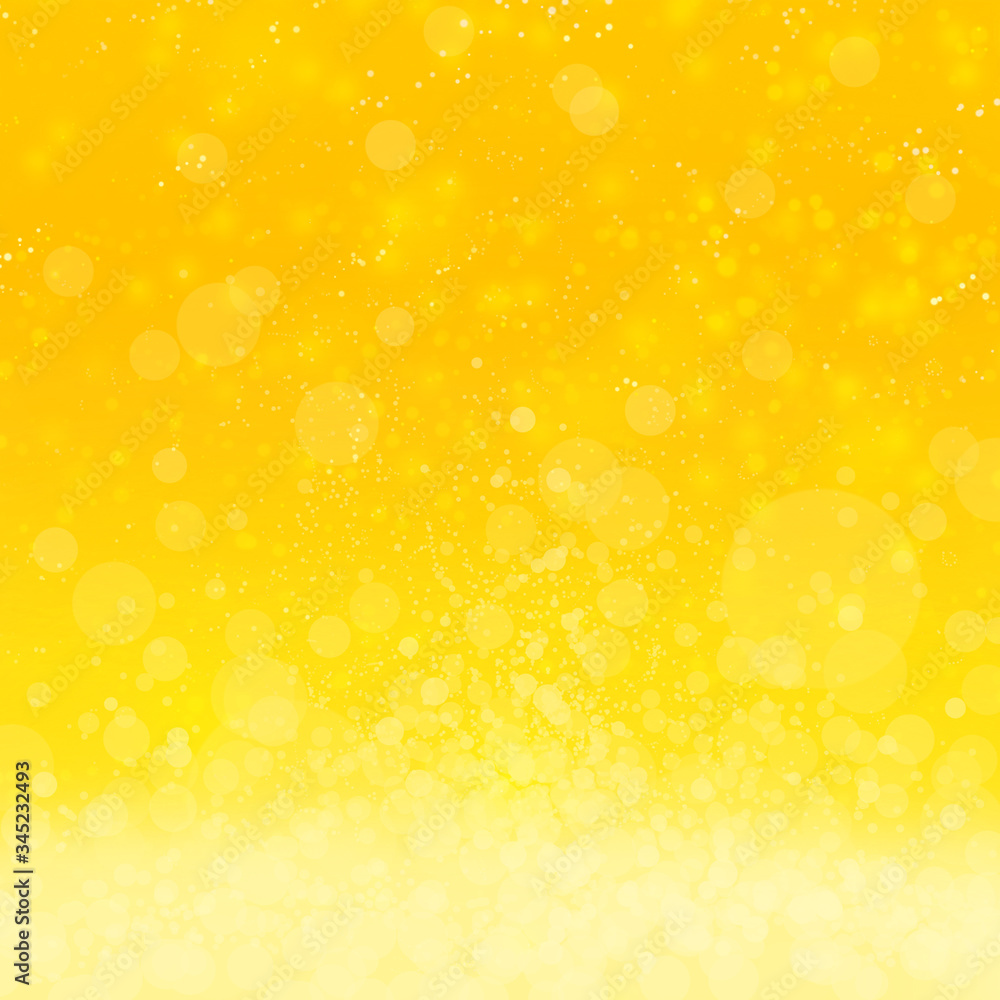 キラキラ黄色に輝く抽象的な背景 光が舞い踊るぼかし質感 柔らかい黄色系暖色グラデーション Wall Mural Interemit