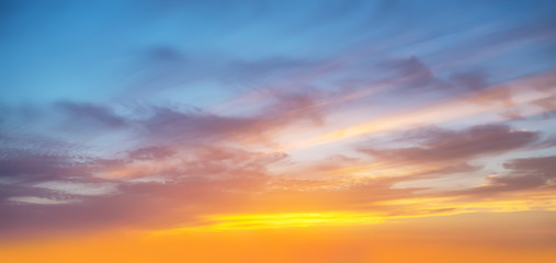 Wall Mural - sunset landscape in the sky after sunset..