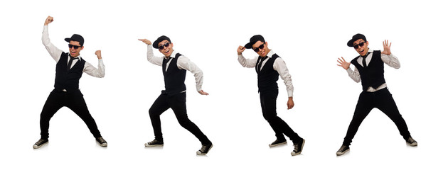 Sticker - Funny young man isolated on white