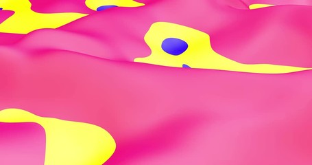 Poster - Liquid colorful loop animation. Soft rounded shapes. 3D rendering. Digital art. Creative concept.