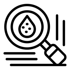 Poster - Blood testing icon. Outline blood testing vector icon for web design isolated on white background