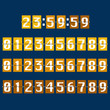 © Nithid - Number for timing display board or website, number icons set