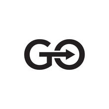 Go Text Logo Design Vector