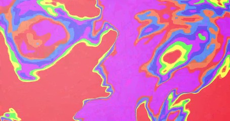 Poster - Liquid colorful loop animation. Soft rounded shapes. Rainbow colors. Flat abstract animation.  Digital art. Creative concept.