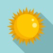 Summer sun icon. Flat illustration of summer sun vector icon for web design