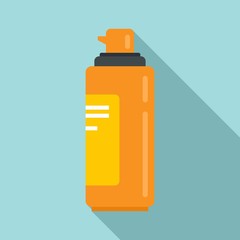 Canvas Print - Plastic uv cream bottle icon. Flat illustration of plastic uv cream bottle vector icon for web design