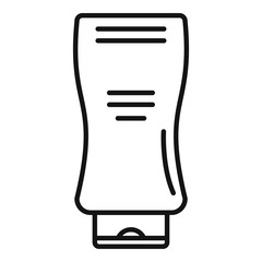 Poster - Sunscreen bottle icon. Outline sunscreen bottle vector icon for web design isolated on white background