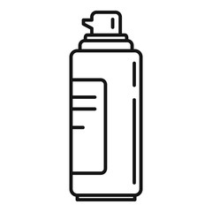 Poster - Plastic uv cream bottle icon. Outline plastic uv cream bottle vector icon for web design isolated on white background