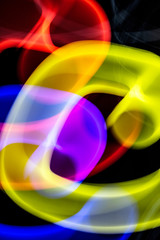 Abstract Neon 80s Style Lines and Swirls For Retro Background Cosmos Rave