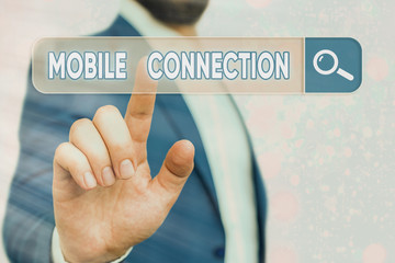 Poster - Text sign showing Mobile Connection. Business photo showcasing Secure universal login solution using mobile phone