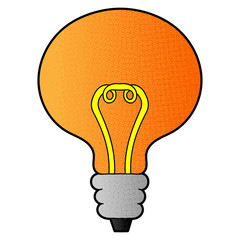 Poster - lamp vector design. digital hand drawn. halftone texture