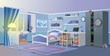 © vitd - Children room. Evening, night, lamp light. Bed, books. Teenage room