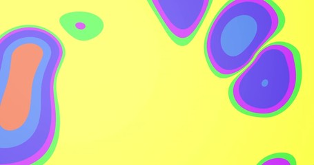 Poster - Liquid colorful loop animation. Soft rounded shapes. Rainbow colors. Flat abstract animation.  Digital art. Creative concept.