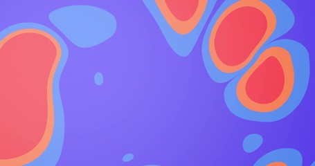 Poster - Liquid colorful loop animation. Soft rounded shapes. Rainbow colors. Flat abstract animation.  Digital art. Creative concept.