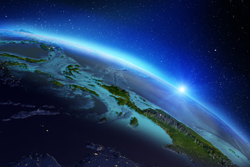 Wall Mural - planet earth from space. 3d rendering