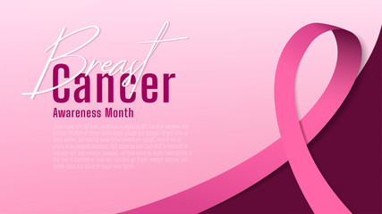 breast cancer awareness banner. vector illustration