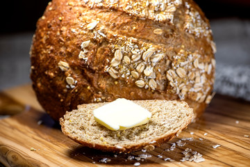 Fresh Loaf of Multi Grain Bread