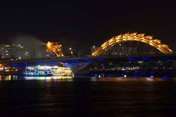 famous dragon bridge in da nang