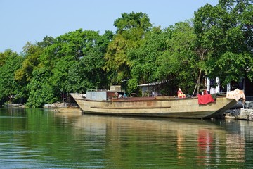 Wall Mural - river bank from perfume river in hue