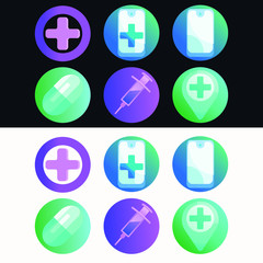 Medical flat icon. Health care vector illustration