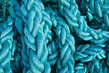 Green Color Texture, Close-up Photography Of Nautical Ropes